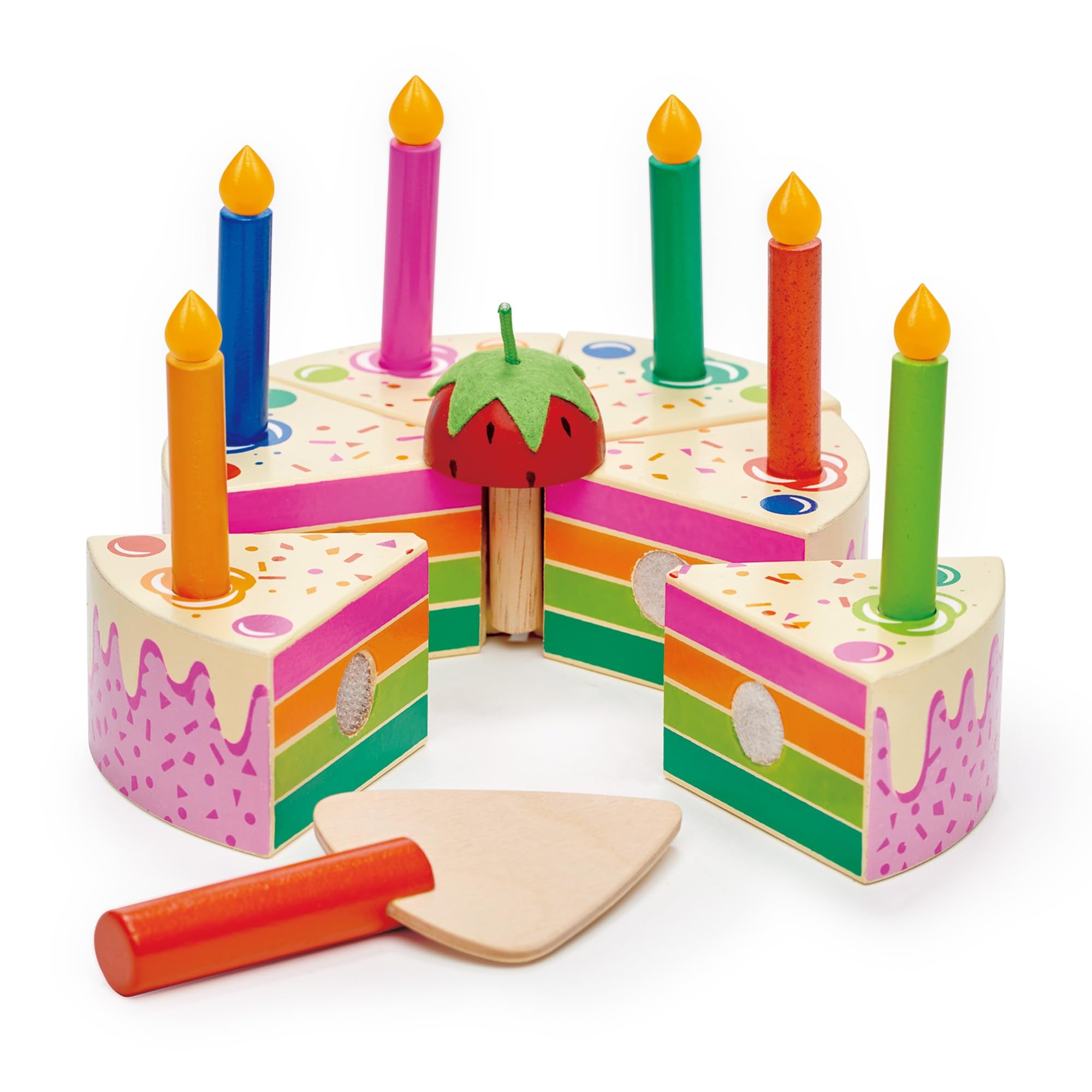 Tender Leaf Toys - Pastel de cumpleaños arcoíris