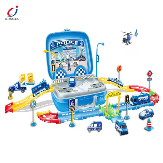 Juego de Estacionamiento de Policía en Maleta