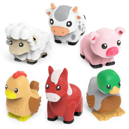 Tub Works® Barnyard™ - Juguetes de baño sin moho, paquete de 6