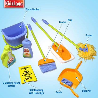 Juego de limpieza para niños pequeños, escoba, trapeador