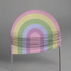 Fundas de tela elástica para fiestas temáticas de arco iris pastel para baby showers
