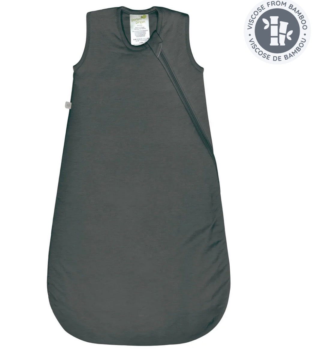 Saco de dormir acolchado de bambú - Gris carbón (1.0 tog), 6-18meses