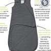 Saco de dormir acolchado de bambú - Gris carbón (1.0 tog), 6-18meses