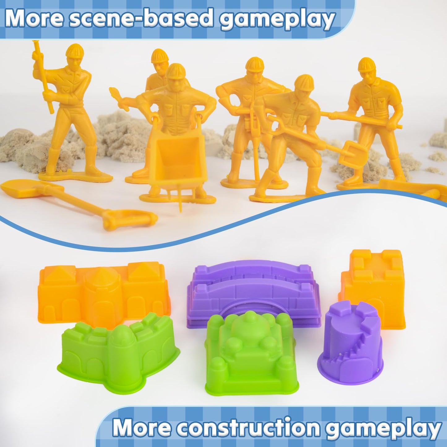 Kit de construcción de casas de arena para niños con 3 moldes
