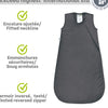 Saco de dormir acolchado de bambú - Gris carbón (1.0 tog), 6-18meses