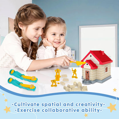 Kit de construcción de casas de arena para niños con 3 moldes