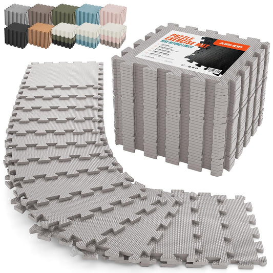 AIRHOP Tapete de Piso de Gimnasio de 12x12 Pulgadas Grueso, 18 Baldosas