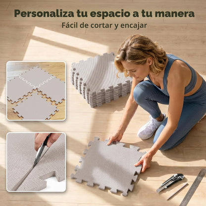 AIRHOP Tapete de Piso de Gimnasio de 12x12 Pulgadas Grueso, 18 Baldosas