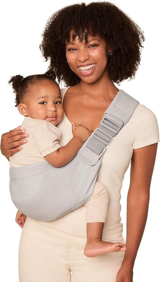 Ergobaby Upsie Hip Sling – Portabebés Gris Perla – Portabebés Ligero y Ajustable para Niños Pequeños