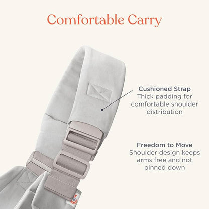 Ergobaby Upsie Hip Sling – Portabebés Gris Perla – Portabebés Ligero y Ajustable para Niños Pequeños