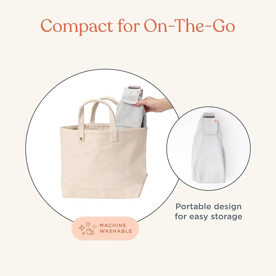 Ergobaby Upsie Hip Sling – Portabebés Gris Perla – Portabebés Ligero y Ajustable para Niños Pequeños