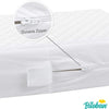 Protector de colchón acolchado de bambú impermeable para cuna con cremallera