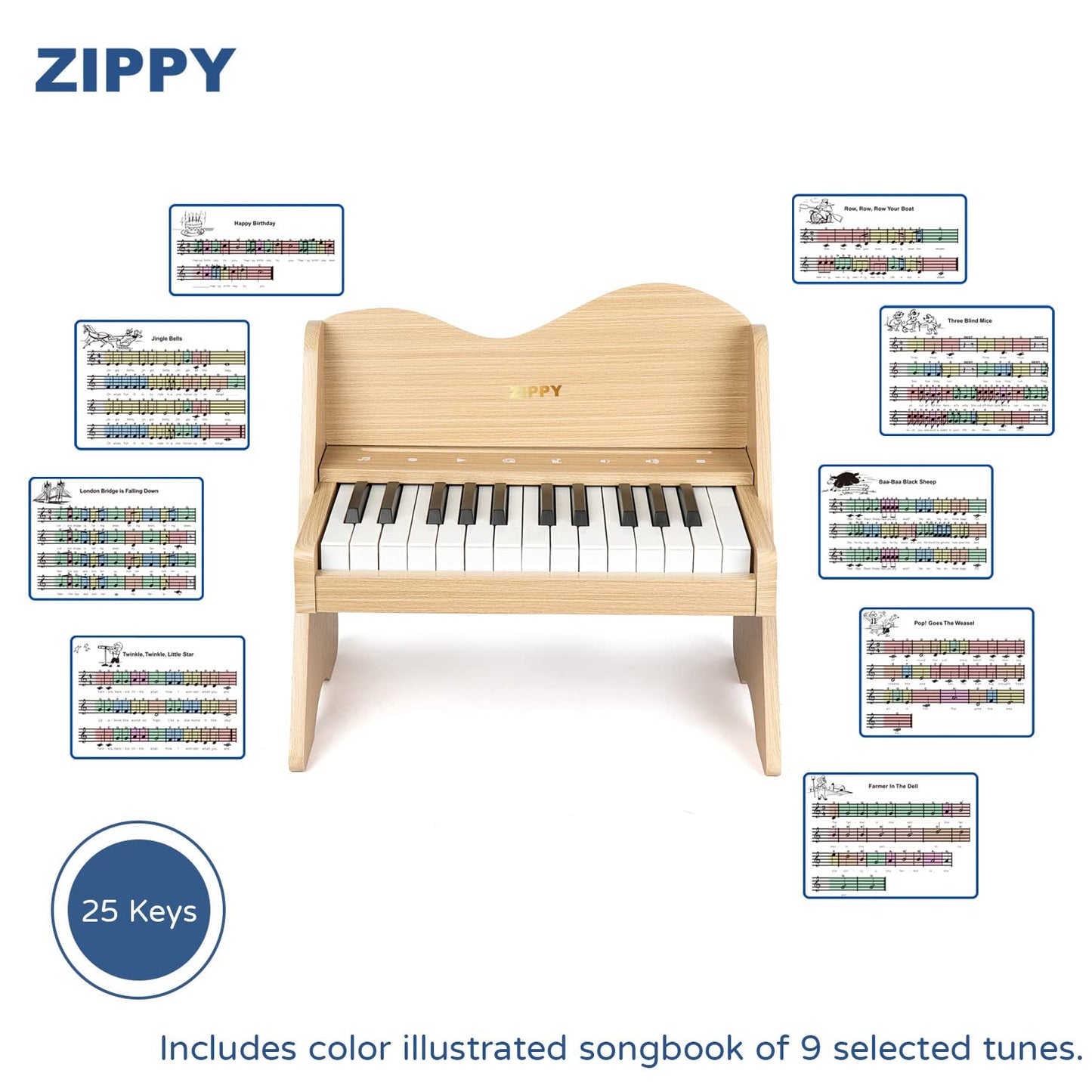 Teclado de Piano para Niños ZIPPY