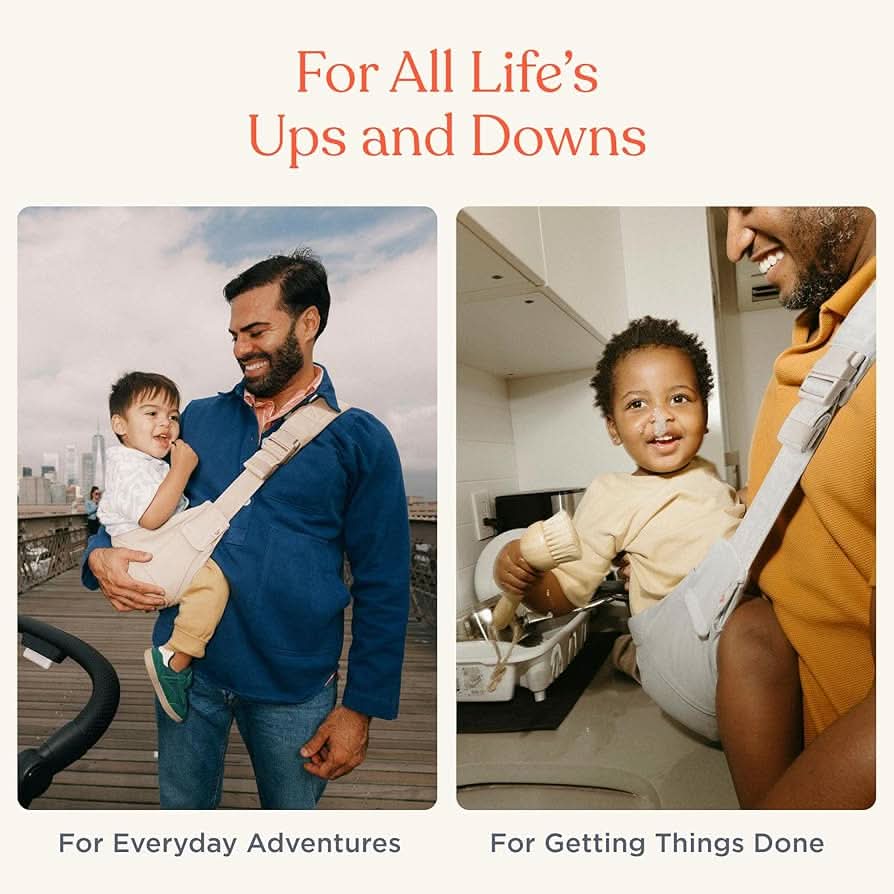 Ergobaby Upsie Hip Sling – Portabebés Gris Perla – Portabebés Ligero y Ajustable para Niños Pequeños