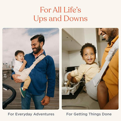 Ergobaby Upsie Hip Sling – Portabebés Gris Perla – Portabebés Ligero y Ajustable para Niños Pequeños