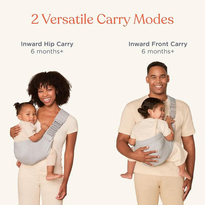 Ergobaby Upsie Hip Sling – Portabebés Gris Perla – Portabebés Ligero y Ajustable para Niños Pequeños