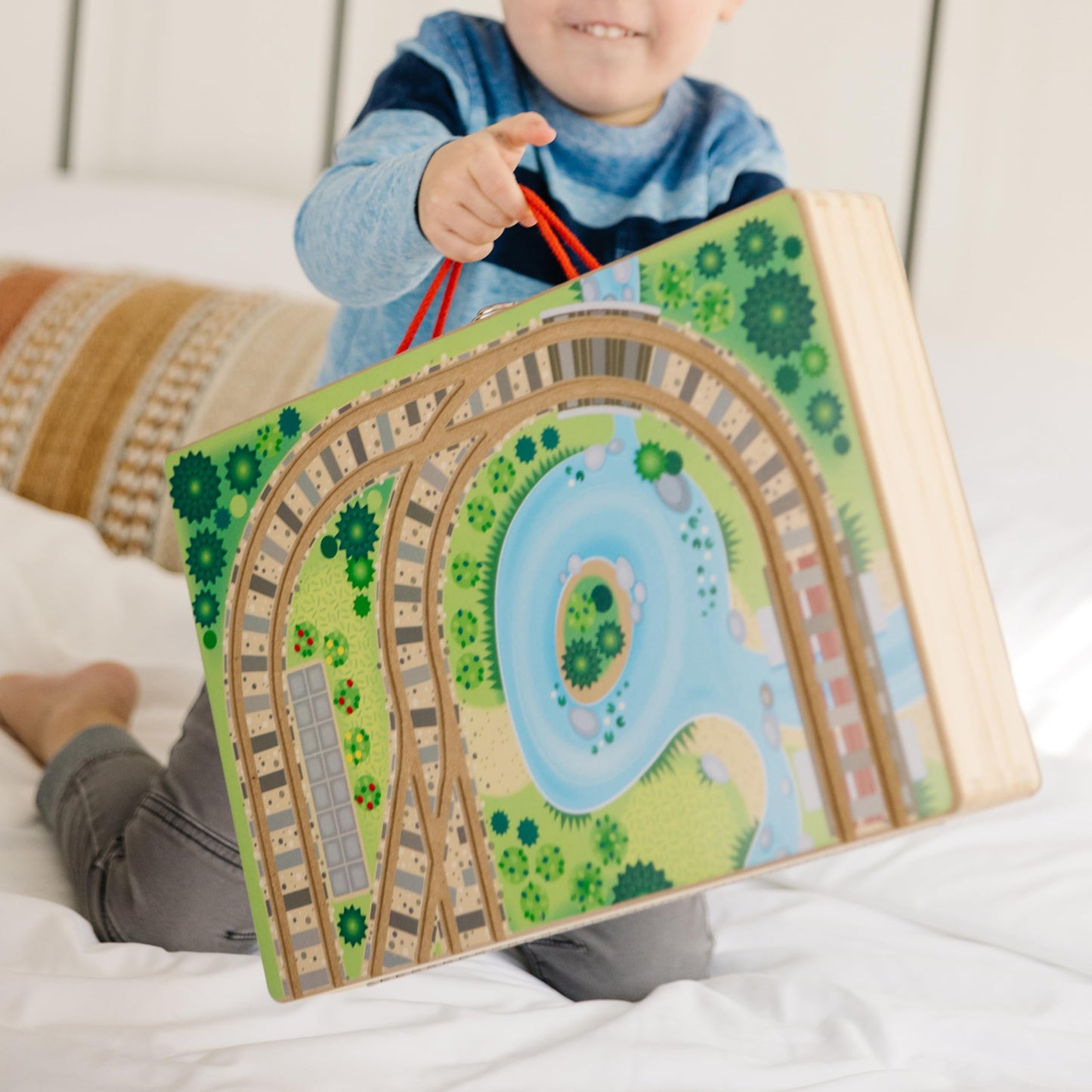 Melissa & Doug ferrocarril de mesa para llevar