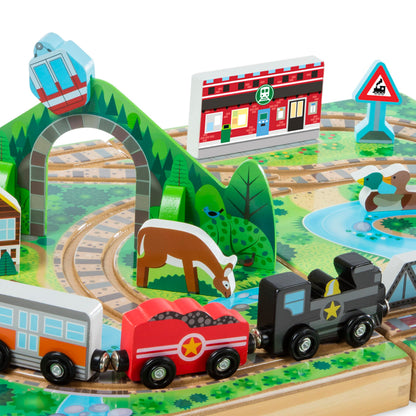 Melissa & Doug ferrocarril de mesa para llevar