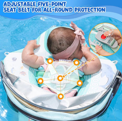 Mambobaby Flotador para bebé con toldo y cola