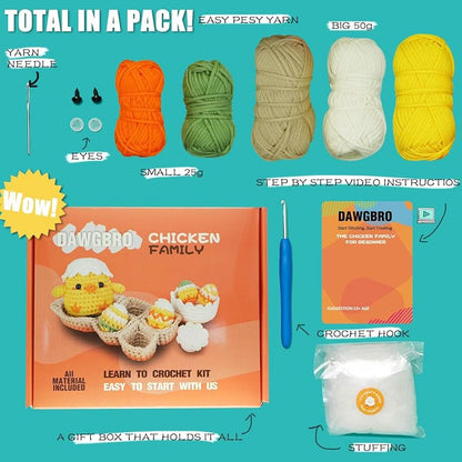DAWGBRO Dwagbro Kit de ganchillo para principiantes
