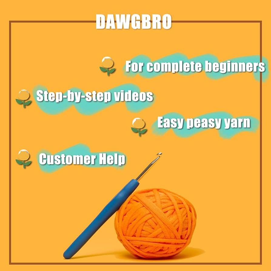 DAWGBRO Dwagbro Kit de ganchillo para principiantes