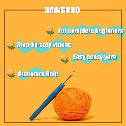 DAWGBRO Dwagbro Kit de ganchillo para principiantes