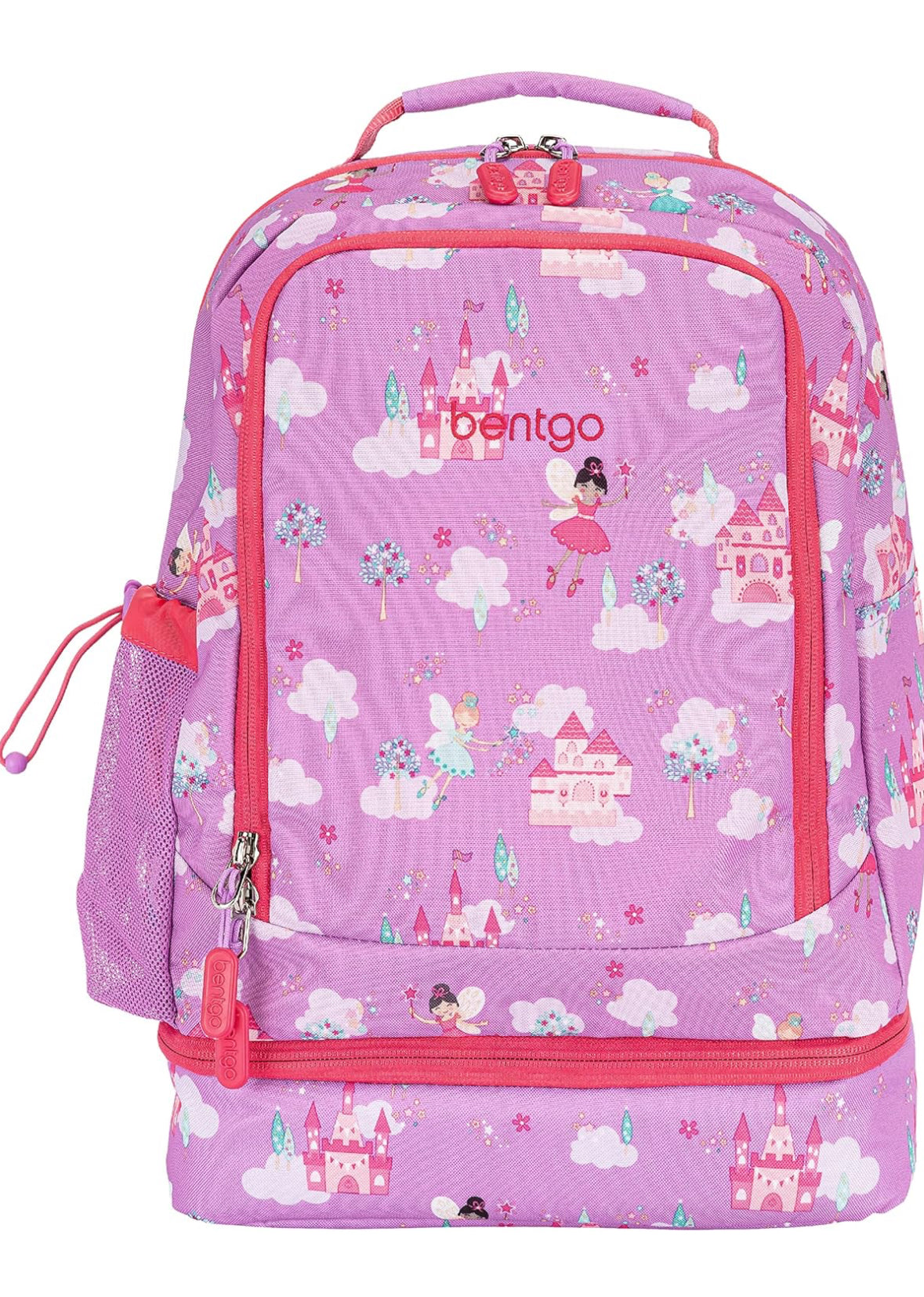 Bentgo Mochila 2 en 1 para niños y lonchera aislada, Hadas, L