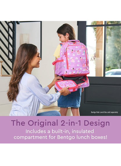 Bentgo Mochila 2 en 1 para niños y lonchera aislada, Hadas, L