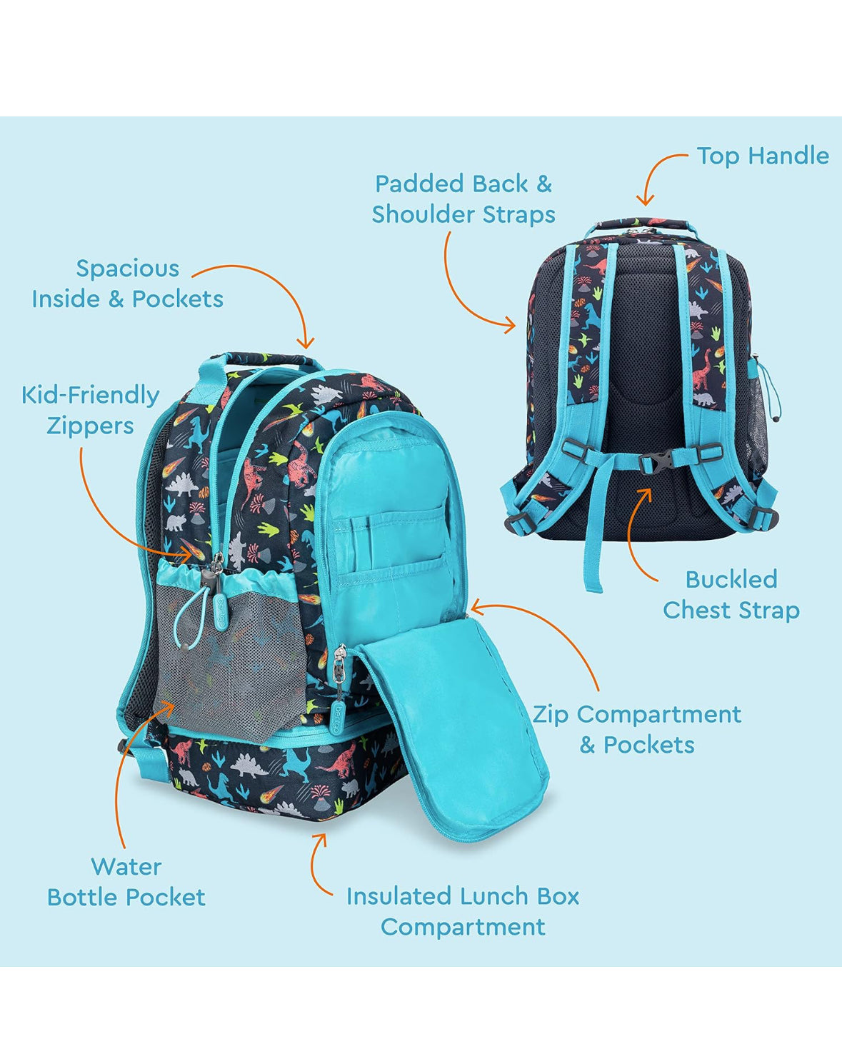 Bentgo Kids Prints 2 en 1 mochila y lonchera aislada duradera