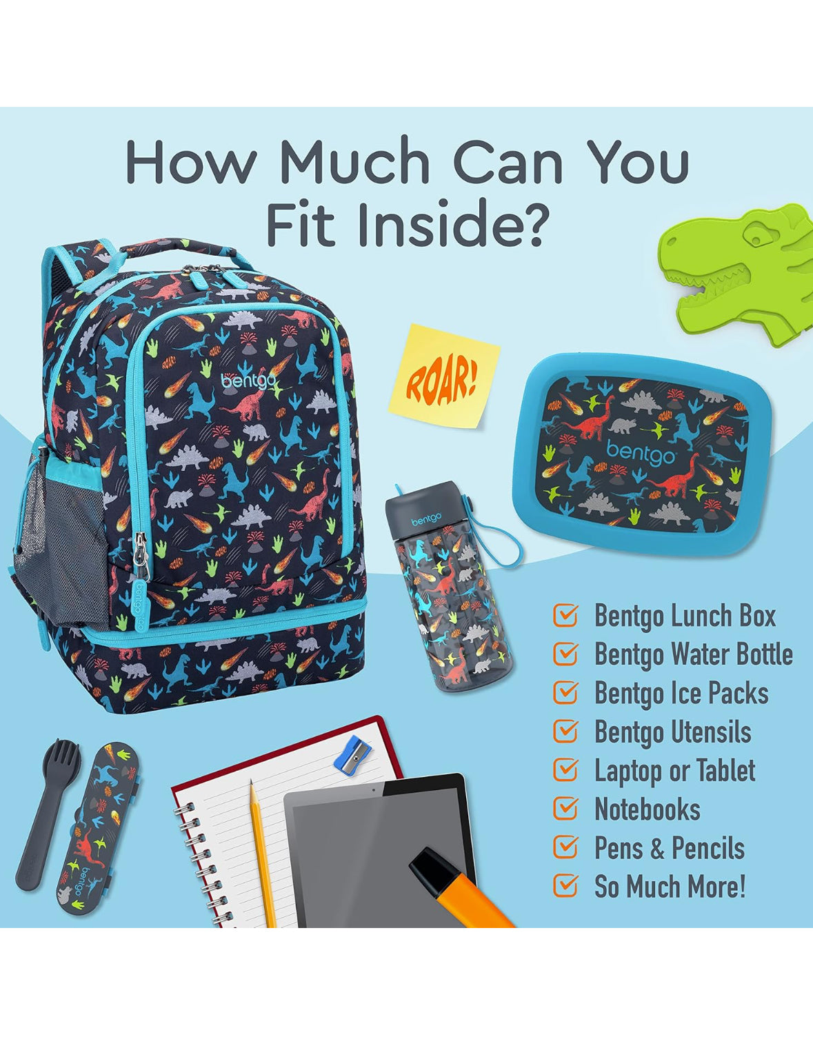 Bentgo Kids Prints 2 en 1 mochila y lonchera aislada duradera