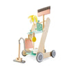 Carrito de limpieza de madera