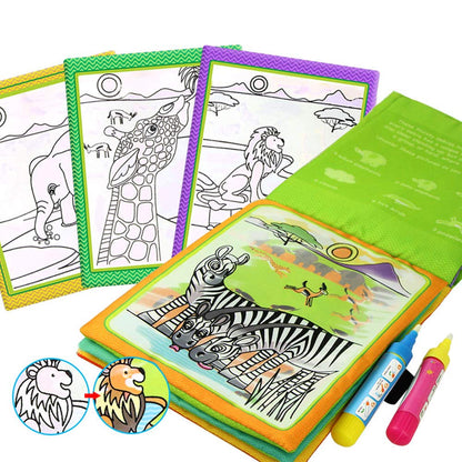Libros de dibujo mágico Wholethings, libros de tela para dibujar con agua (6,6 cm x 21 cm)