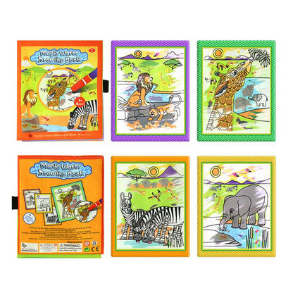 Libros de dibujo mágico Wholethings, libros de tela para dibujar con agua (6,6 cm x 21 cm)