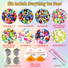 Kit de manualidades con cuentas de arcilla para hacer joyas, con cuentas de letras sonrientes