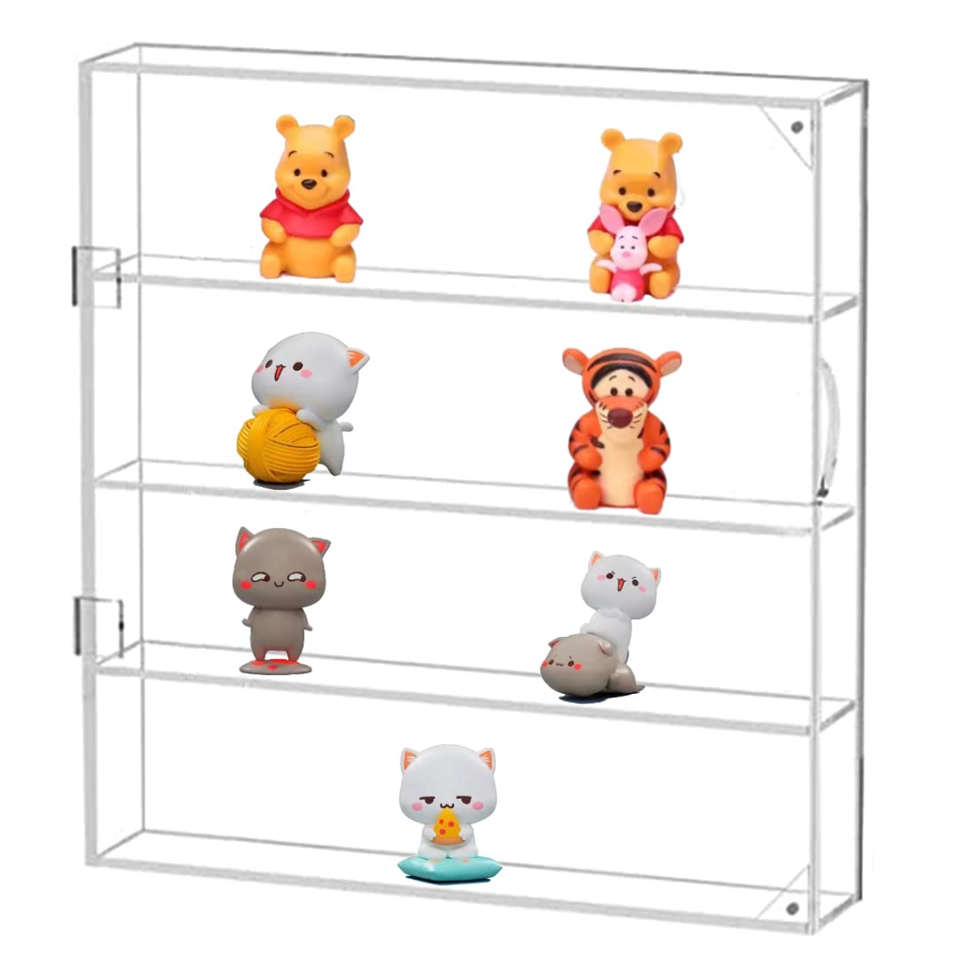 Vitrina de acrílico transparente con puerta para montaje en pared