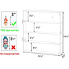 Vitrina de acrílico transparente con puerta para montaje en pared