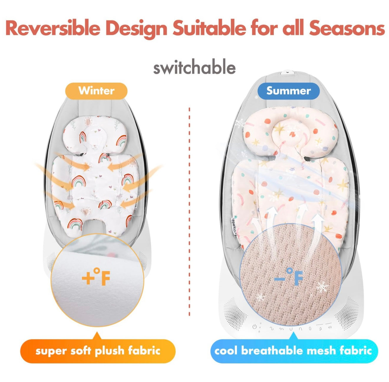 Inserto para bebé Mamaroo compatible con los columpios Mamaroo y RockaRoo de 4moms