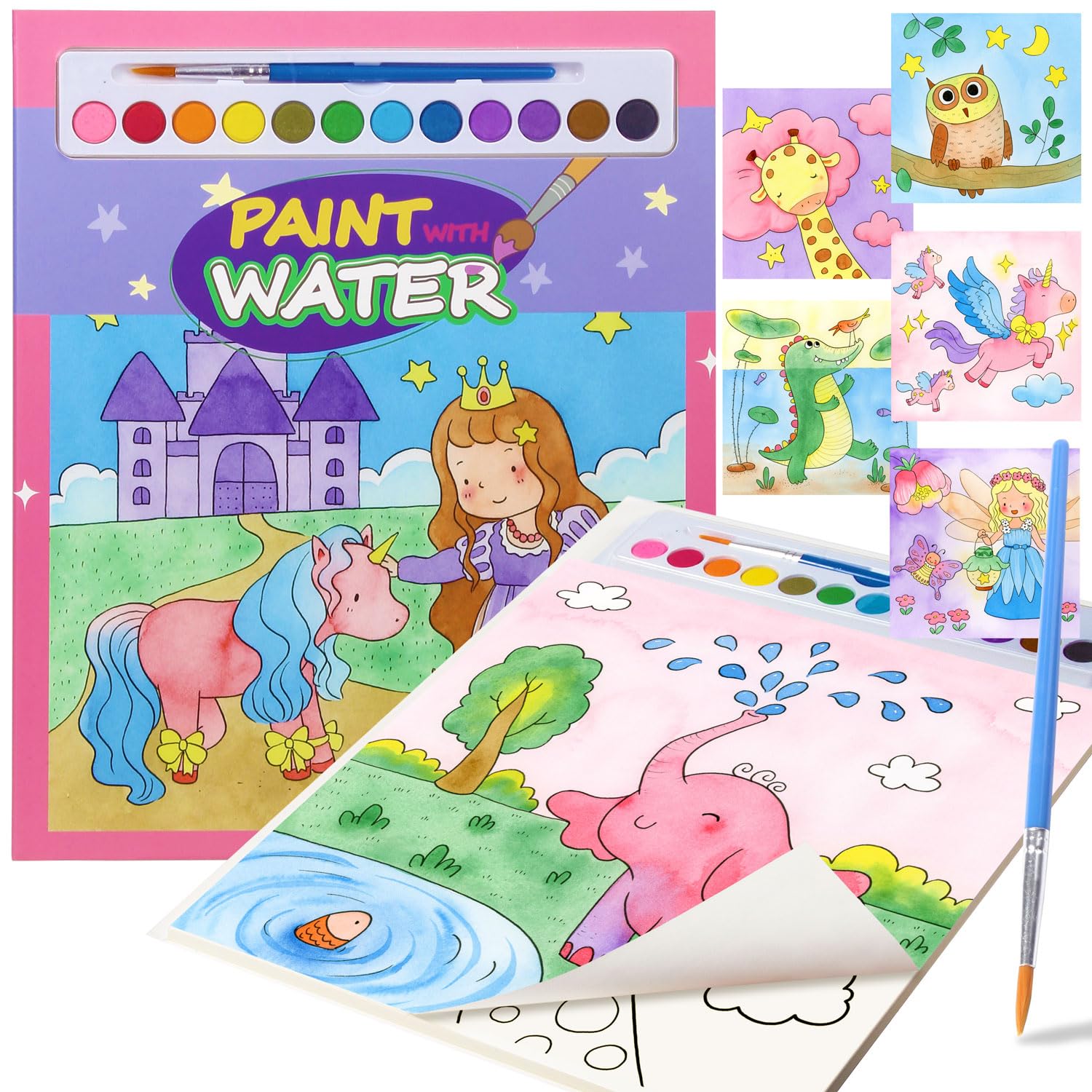 20 páginas libro para pintar con agua