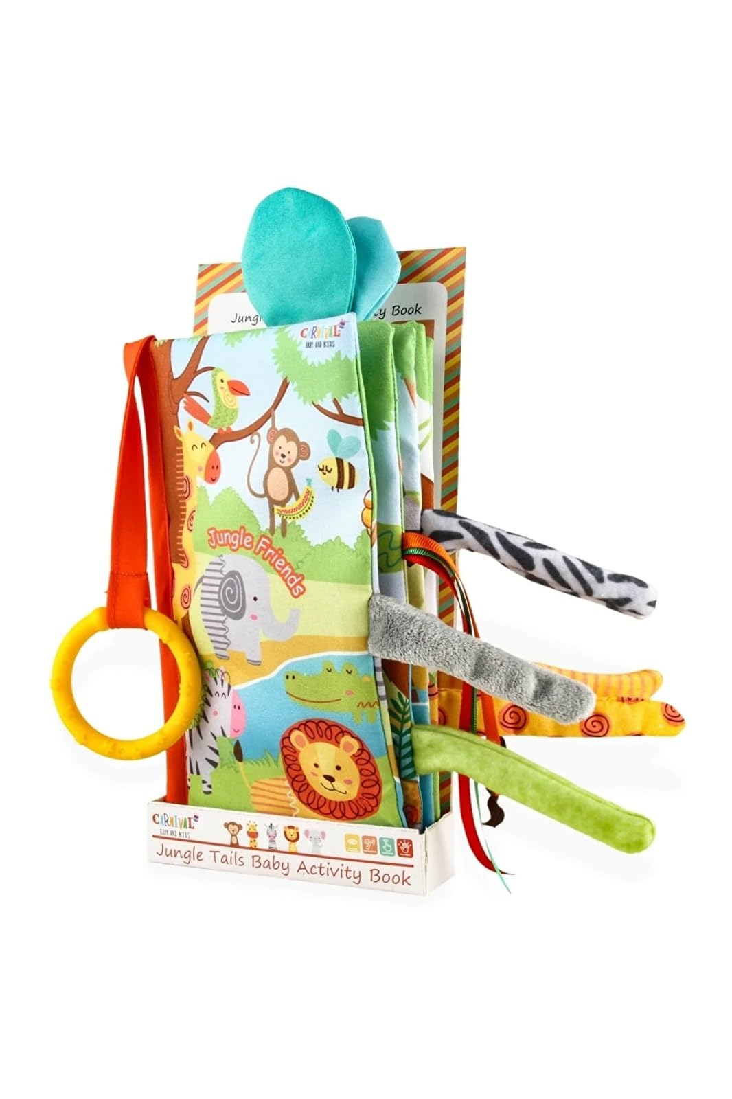 Libro de actividades para bebés Minimono Jungle Tails