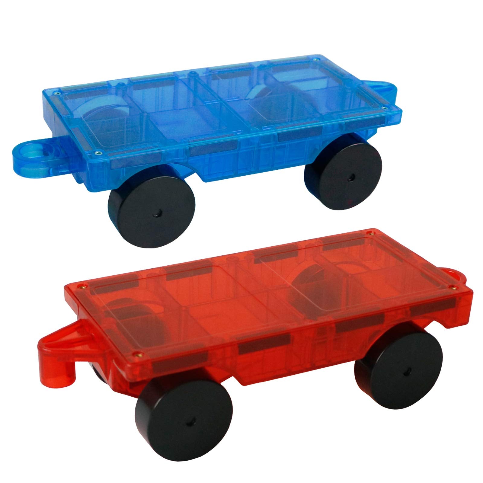 MAGBLOCK Juego de coches de 2 piezas apto para bloques magnéticos y azulejos