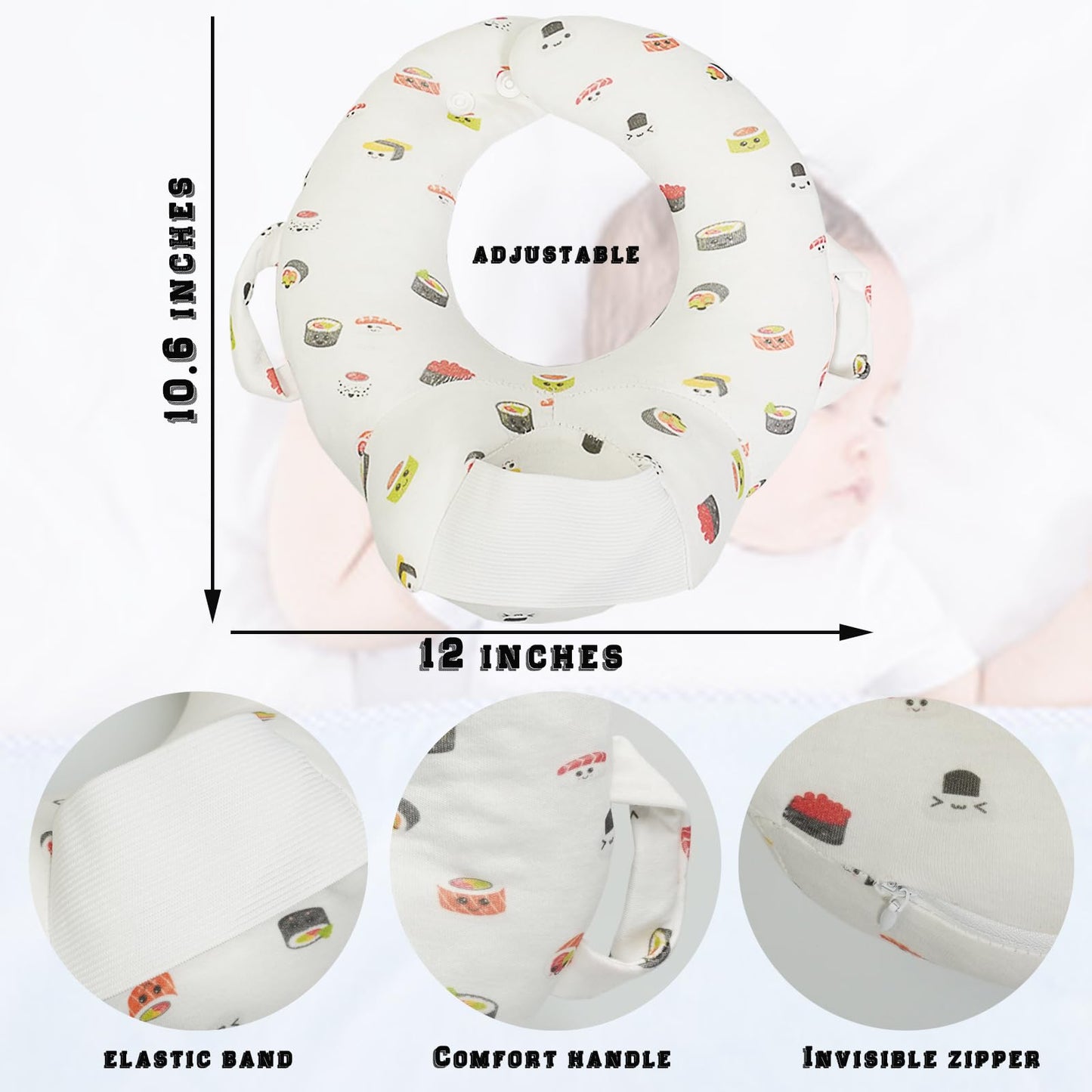 S-SNAIL-OO Soporte para biberones de bebé, soporte ajustable de 12 pulgadas