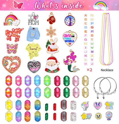 Kit para hacer pulseras con dijes - Joyería de unicornio
