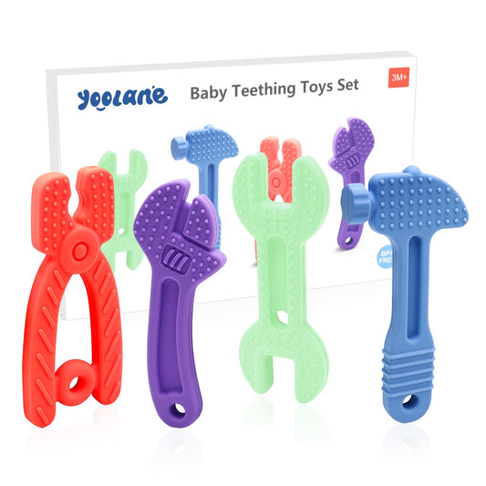 Juego de herramientas para aliviar la dentición, juguete masticable