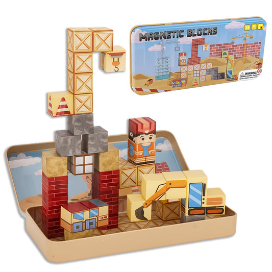 Juego de bloques de construcción magnéticos para niños pequeños – 35 piezas