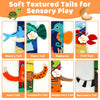 2 libros para bebés - Juguetes Montessori con temática de animales, libros de tela para bebés de 6 a 12 meses