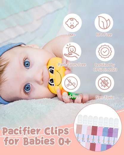 babygoal Clips para Chupete de Bebé Paquete de 8