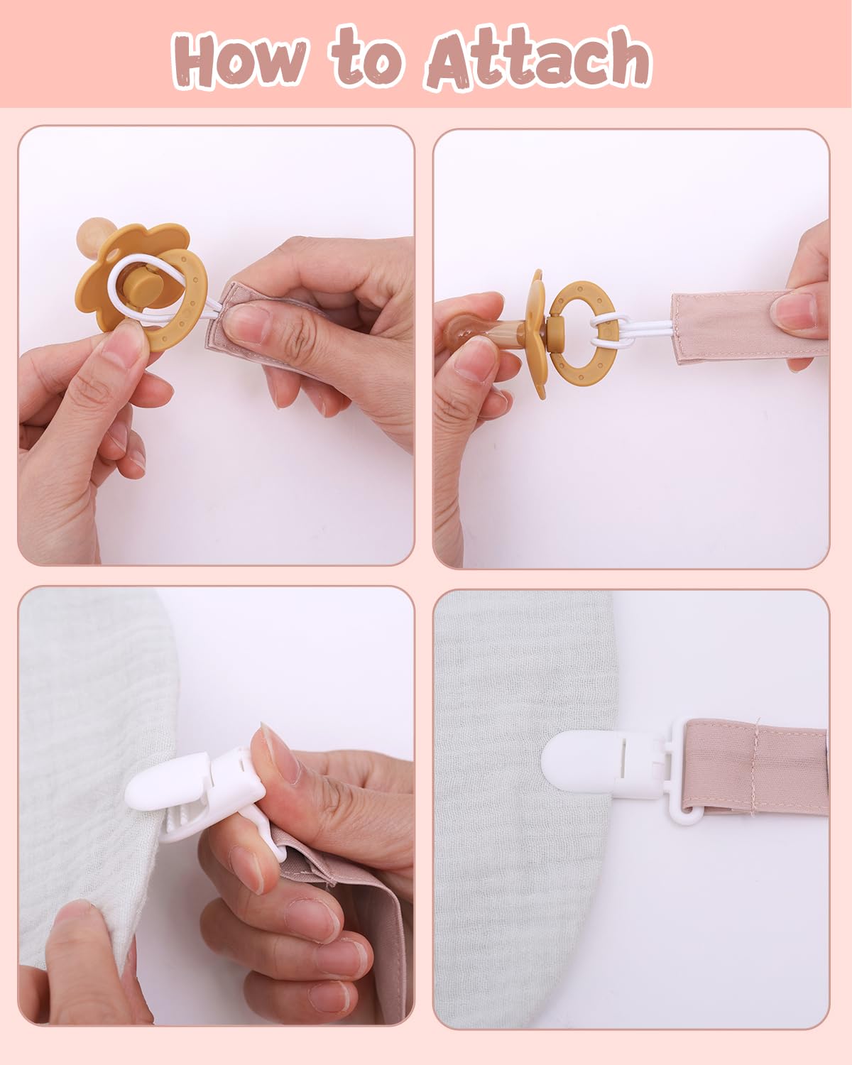 babygoal Clips para Chupete de Bebé Paquete de 8