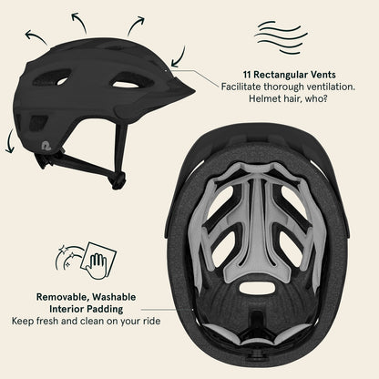 Retrospec Lennon Casco de Bicicleta para Adultos con luz de seguridad LED
