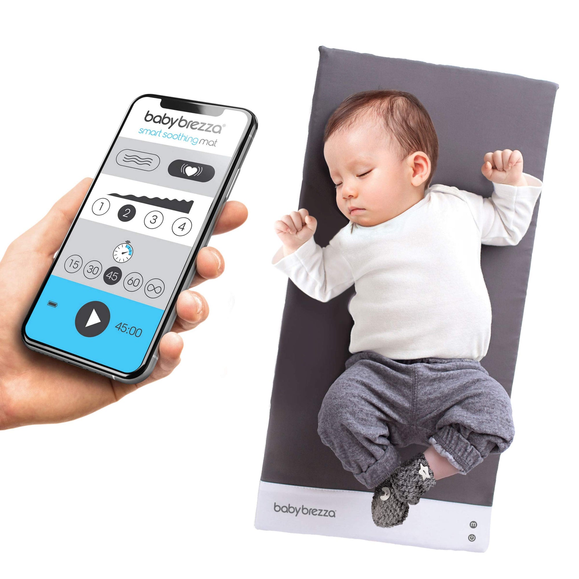 Baby Brezza Smart Soothing Mat - Alfombrilla vibratoria para bebé