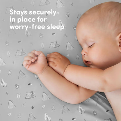 Juego de 2 sábanas bajeras de algodón para cuna